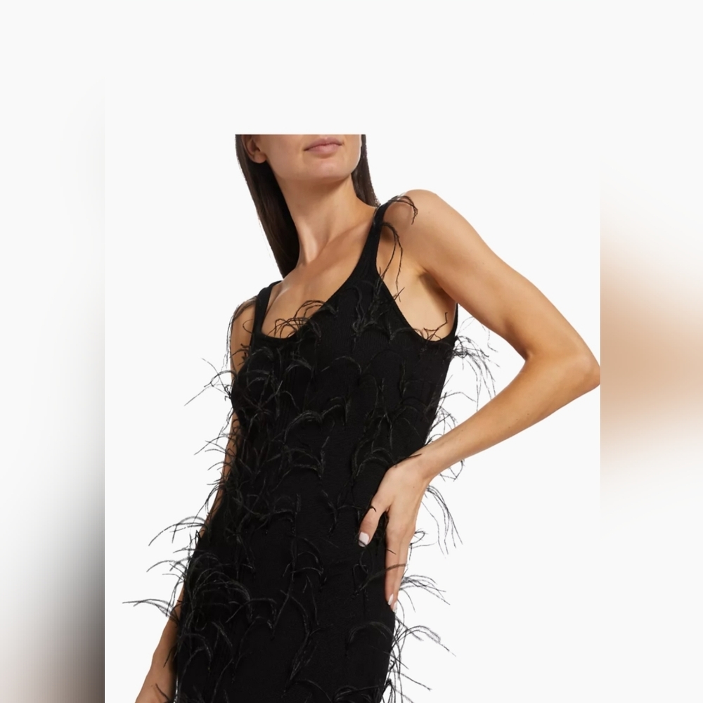 Tanya‎ TaylorNati Feathered Wool Knit Midi-Dress